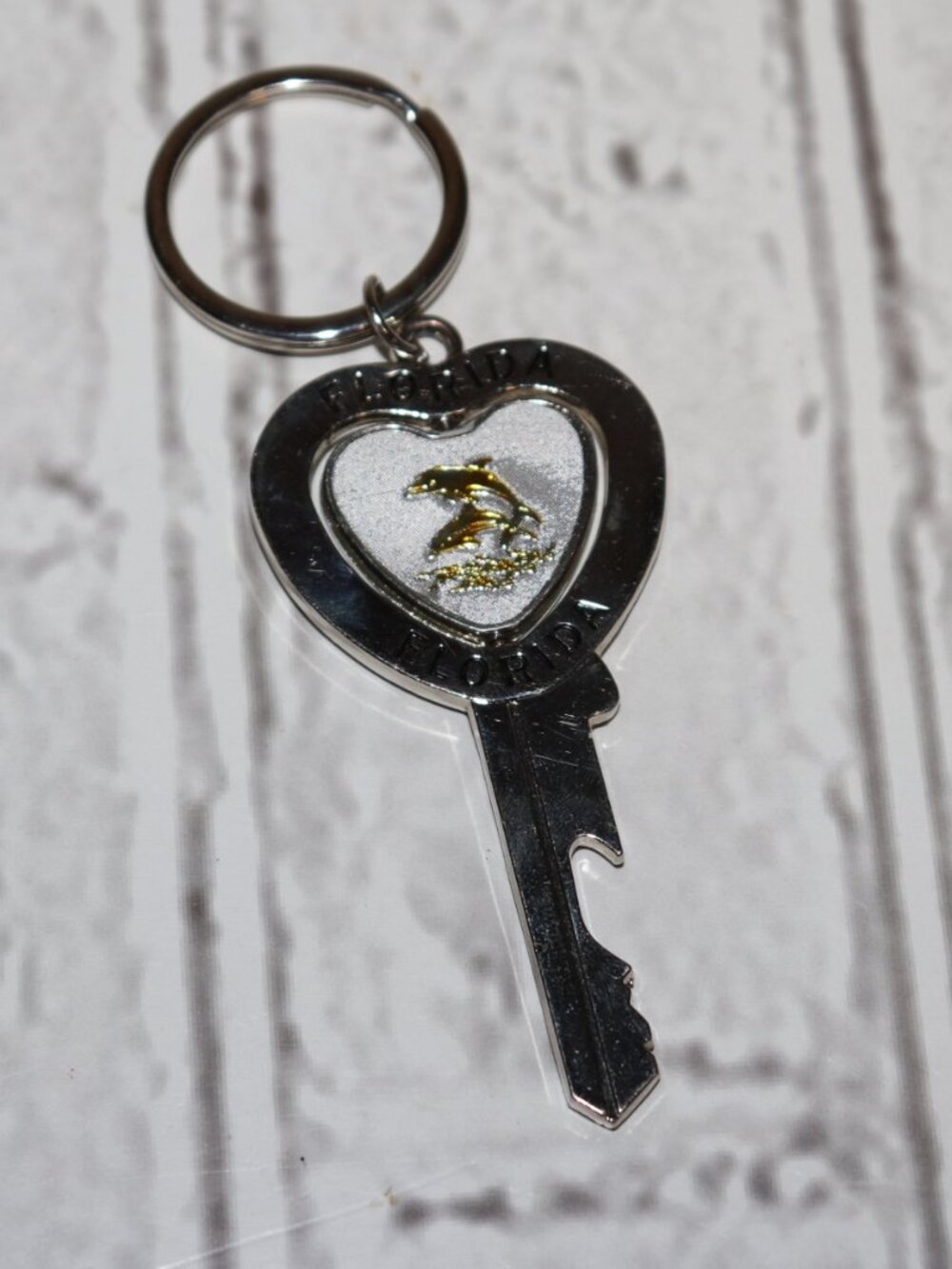 🐬✨ Florida Dolphin Keychain · 4.25" Tall